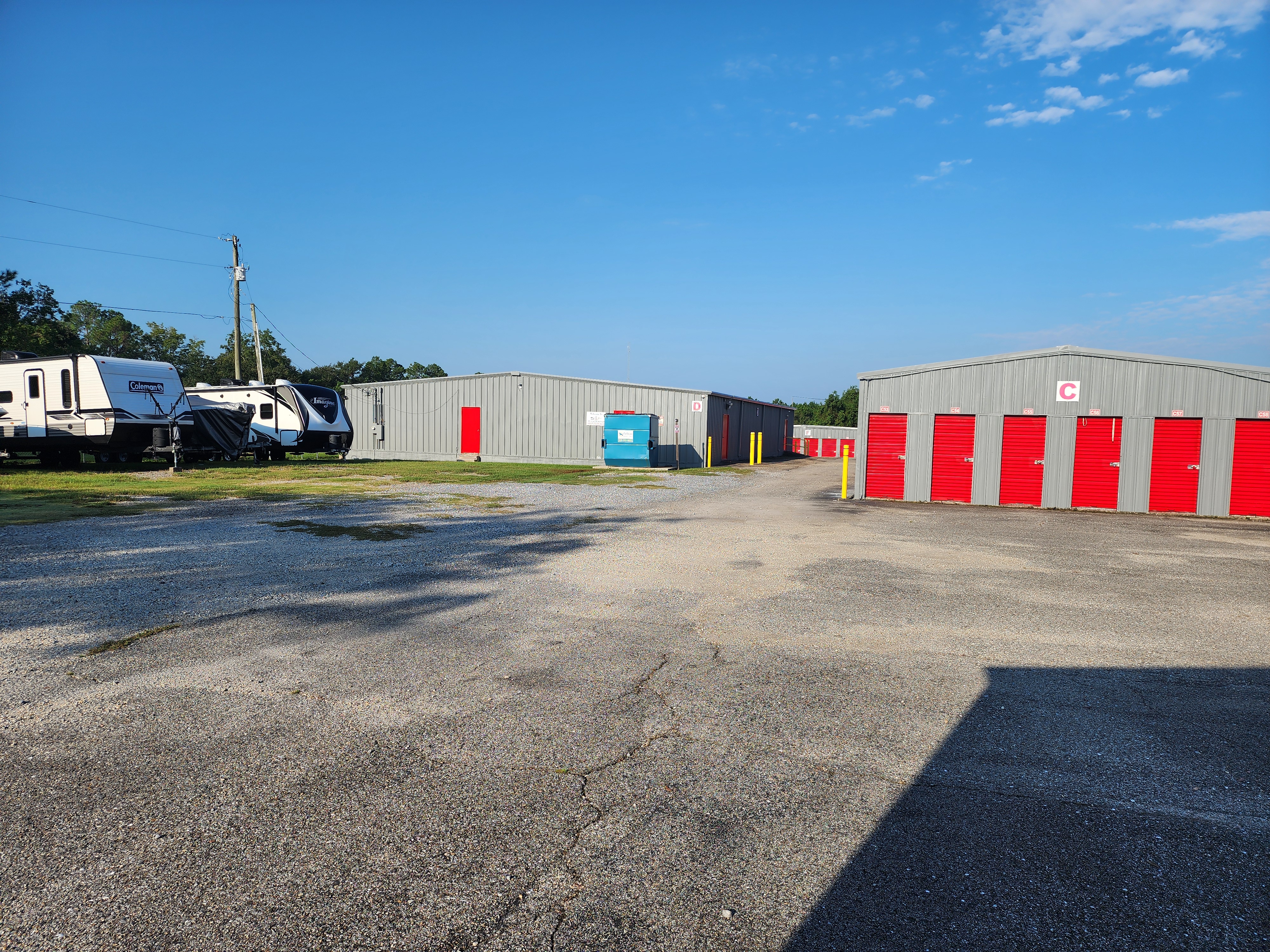 outdoor parking at tucker road self storage